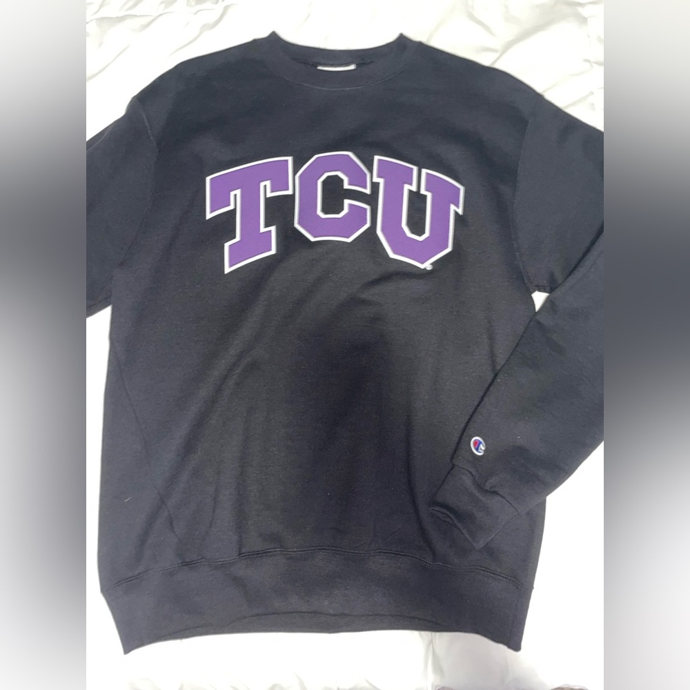TCU Champion Black and Purple Crewneck Sweater